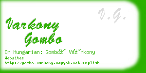 varkony gombo business card